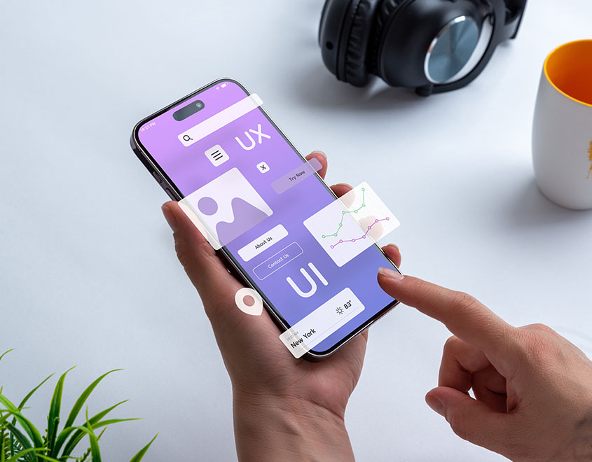 UI UX Design Services for mobile app interface