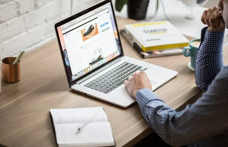Professional Website and App Development process on a laptop screen
